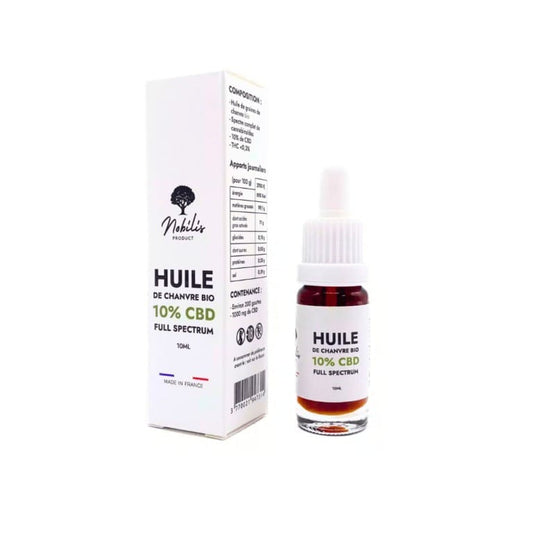 Huile de CBD 10% Full Spectrum Nobilis – 10ml – Livraison rapide